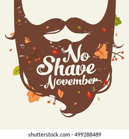 Vector No Shave November Illustration