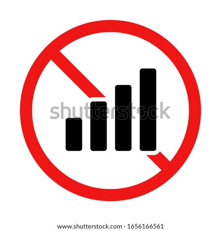 Vector No Signal Bar Sign