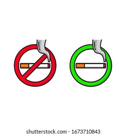 Vector No Smoking Area and Smoking Area perfect for sign smoking
