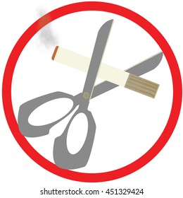 Vector No smoking Create or Cut cigarette