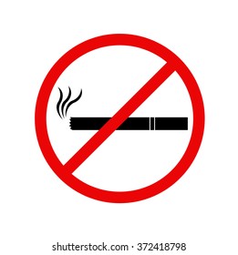 The vector of no smoking sign