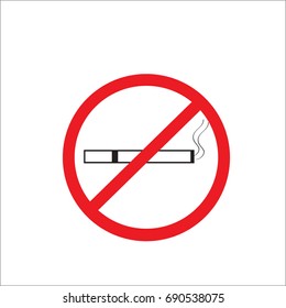 Vector of no smoking sign.
