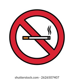 Vector of no smoking sign. no smoking icon. no smoking logo