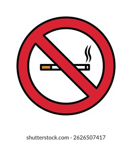 Vector of no smoking sign. no smoking icon. no smoking logo