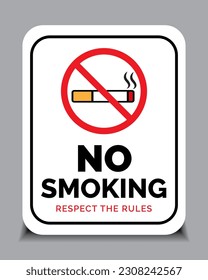 Vector no smoking sign print ready vector file.