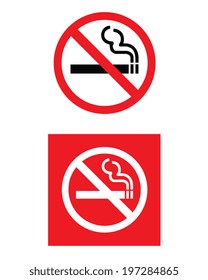 Vector 'No Smoking' Sign Set