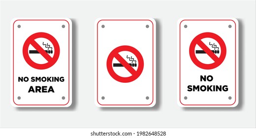 vector no smoking sign, no smoking signboard icon