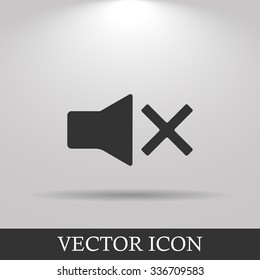 Vector No sound. Flat design style eps 10