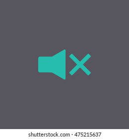 Vector No sound. Flat design style eps 10