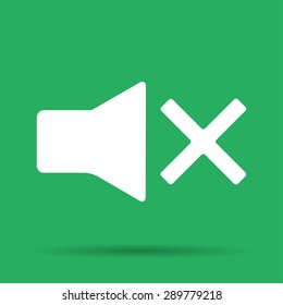 Vector No sound. Flat vector illustrator Eps 10