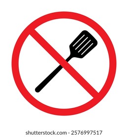 Vector No Spatula Sign on White Background