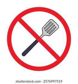 Vector No Spatula Sign on White Background