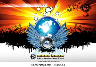 VECTOR No stop music abstract Background for Flyers or brochure