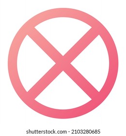 Vector No Detener Diseño De Icono De Gradiente De Glifo
