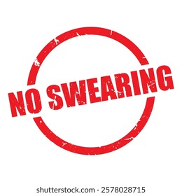 Vector No Swearing Stamp Label