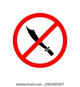 Vector No Sword Illustration Sign illustration on white background..eps