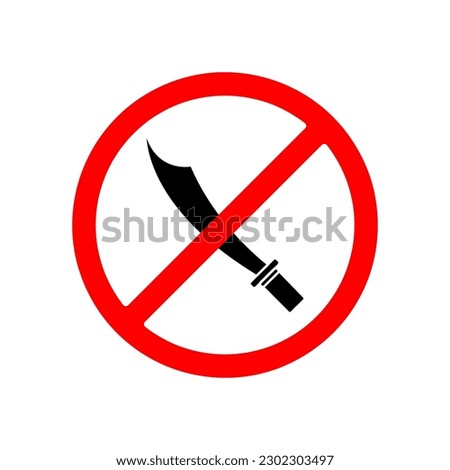 Vector No Sword Illustration Sign illustration on white background..eps