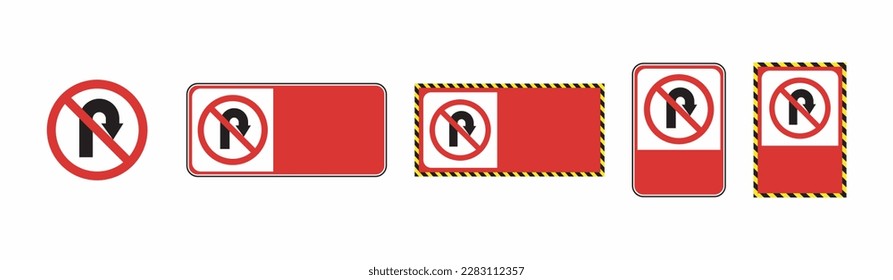 
vector no turn back sign