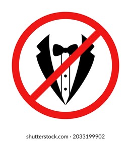 Vector No Tuxedo Sign Illustration