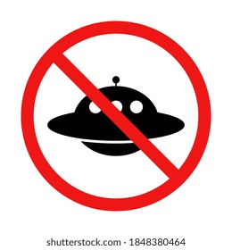 Vector No UFO Ship Sign