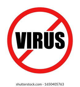 Signo de ilustración de virus del vector