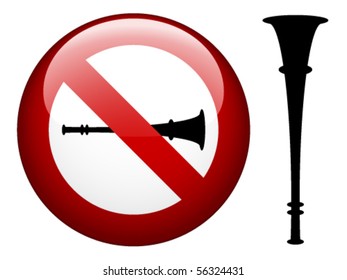 vector sin marca de vuvuzela