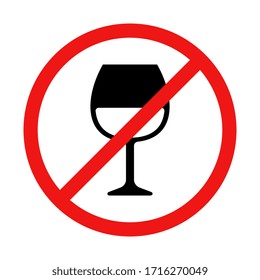 Vector No Wine Sign Illustration