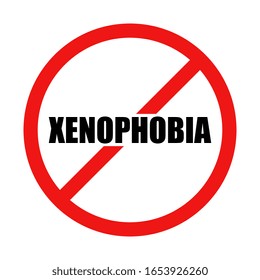 Vector No Xenophobia Illustration Sign