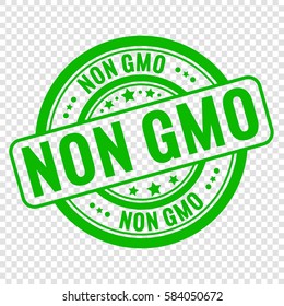 Vector non gmo stamp isolated on transparent background