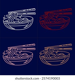 vector of noodle bowl suitable for additional design reference