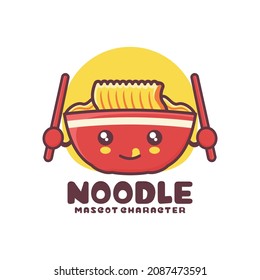 vector noodle cartoon mascot, suitable for, logos, prints, stickers, etc, isolated on a white background.