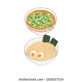 vector noodle food with different variant