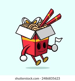 VECTOR NOODLE IN RED BOX
