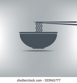 Vector noodles bowl