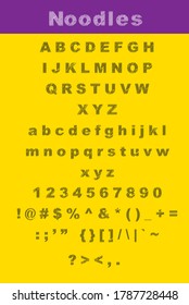 Vector Noodles Font and typography