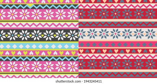 Vector nordic ornament. winter scandinavian seamless pattern
