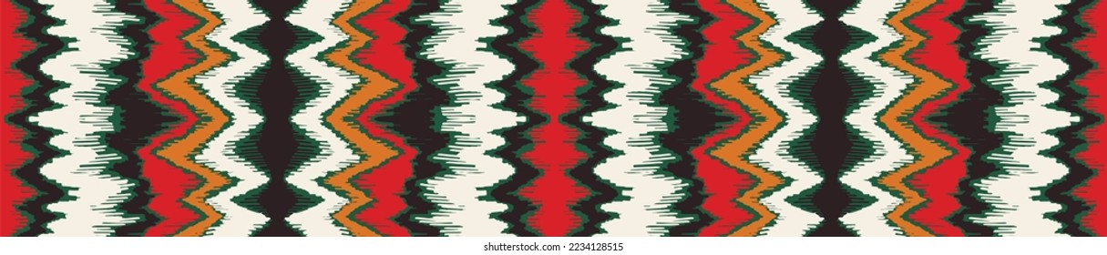 Vector nordic ornament. winter scandinavian seamless pattern, border design for fashion fabric, knit, textile, cross embroidery. Norwegian background with red and blue colors