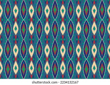 Vector nordic ornament. winter scandinavian seamless pattern, border design for fashion fabric, knit, textile, cross embroidery. Norwegian background with red and blue colors