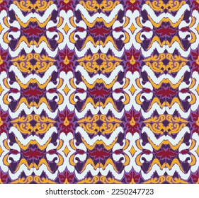 Vector nordic ornament. winter scandinavian seamless pattern, border design for fashion fabric, knit, textile, cross embroidery. Norwegian background with red and blue colors