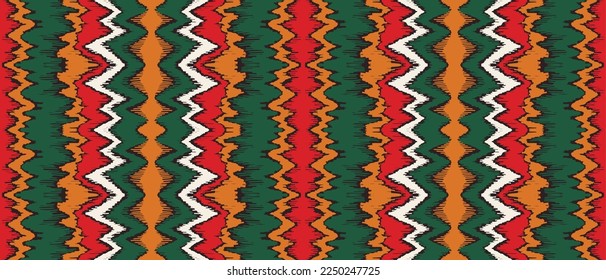 Vector nordic ornament. winter scandinavian seamless pattern, border design for fashion fabric, knit, textile, cross embroidery. Norwegian background with red and blue colors