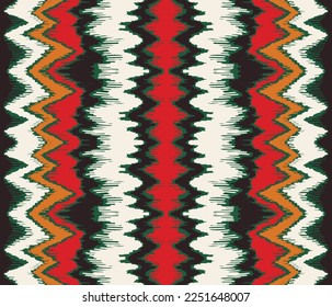 Vector nordic ornament. winter scandinavian seamless pattern, border design for fashion fabric, knit, textile, cross embroidery. Norwegian background with red and blue colors