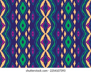 Vector nordic ornament. winter scandinavian seamless pattern, border design for fashion fabric, knit, textile, cross embroidery. Norwegian background with red and blue colors