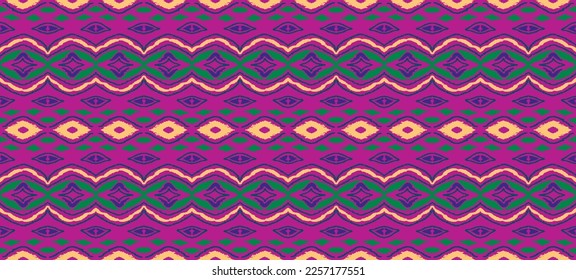 Vector nordic ornament. winter scandinavian seamless pattern, border design for fashion fabric, knit, textile, cross embroidery. Norwegian background with red and blue colors