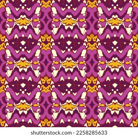 Vector nordic ornament. winter scandinavian seamless pattern, border design for fashion fabric, knit, textile, cross embroidery. Norwegian background with red and blue colors