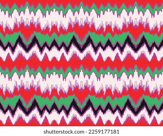 Vector nordic ornament. winter scandinavian seamless pattern, border design for fashion fabric, knit, textile, cross embroidery. Norwegian background with red and blue colors