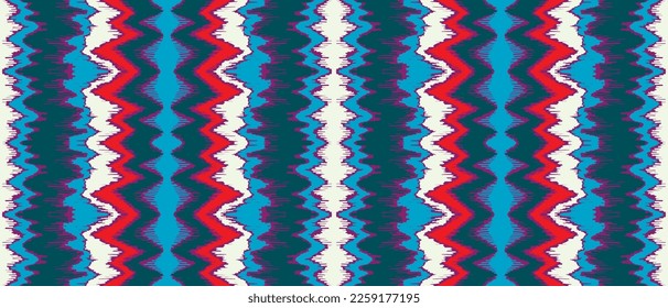 Vector nordic ornament. winter scandinavian seamless pattern, border design for fashion fabric, knit, textile, cross embroidery. Norwegian background with red and blue colors