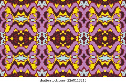 Vector nordic ornament. winter scandinavian seamless pattern, border design for fashion fabric, knit, textile, cross embroidery. Norwegian background with red and blue colors