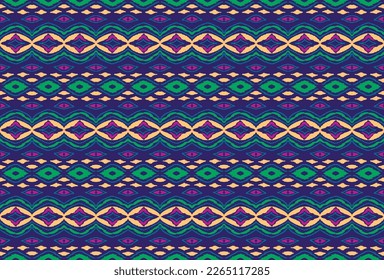 Vector nordic ornament. winter scandinavian seamless pattern, border design for fashion fabric, knit, textile, cross embroidery. Norwegian background with red and blue colors