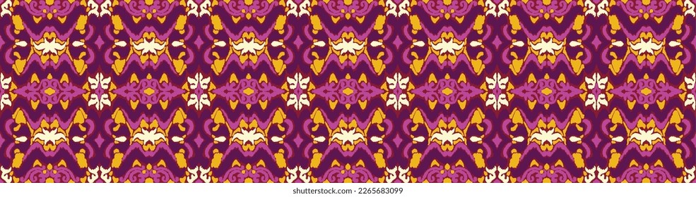 Vector nordic ornament. winter scandinavian seamless pattern, border design for fashion fabric, knit, textile, cross embroidery. Norwegian background with red and blue colors