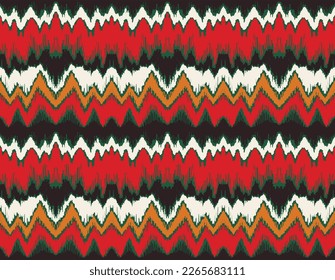 Vector nordic ornament. winter scandinavian seamless pattern, border design for fashion fabric, knit, textile, cross embroidery. Norwegian background with red and blue colors